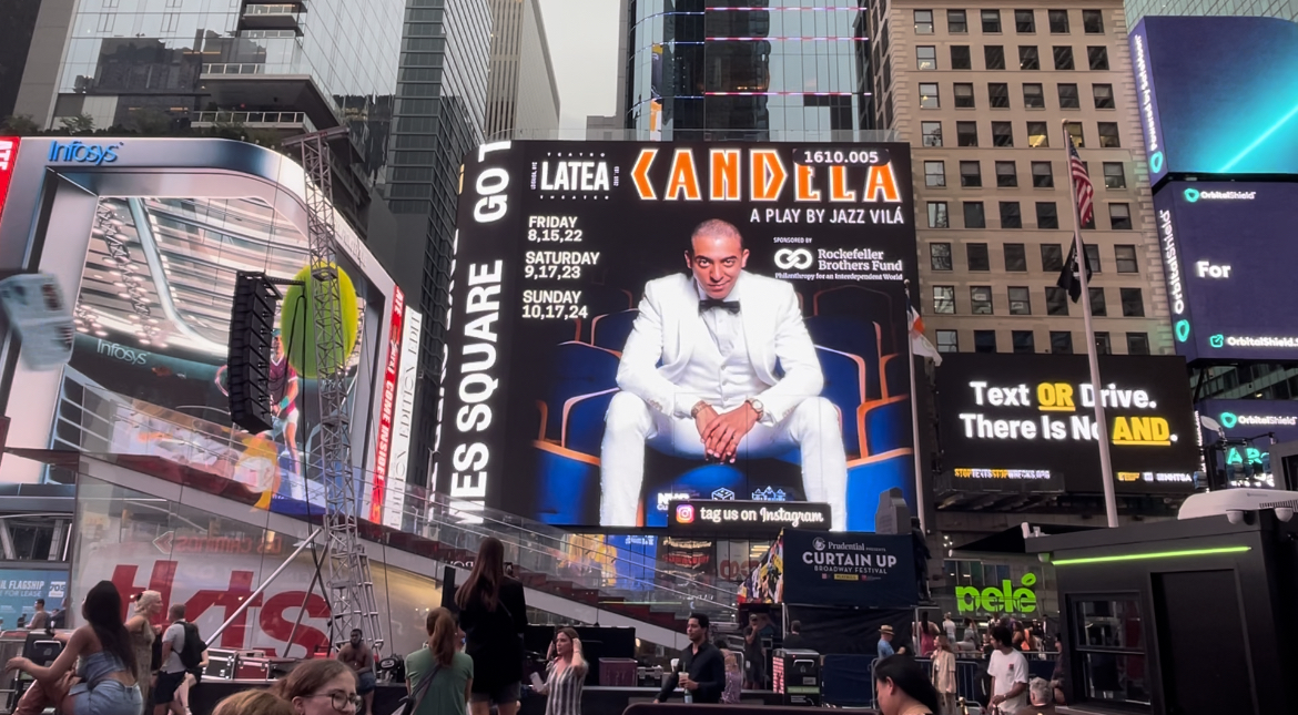 Candela anunciada en Times Square, Nueva York